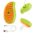 Escova a Vapor para Pets 3 em 1 – Massagem, Limpeza e Remoção de Pelos