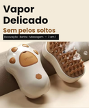 Escova a Vapor para Gatos 3 em 1 – Remove Pelos, Massageia e Limpa