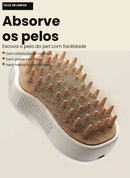 Escova a Vapor para Gatos 3 em 1 – Remove Pelos, Massageia e Limpa